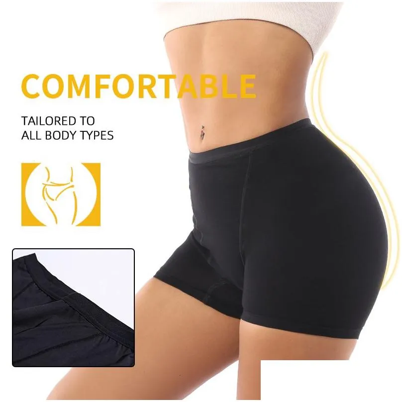 maternity bottoms heavy flow menstrual panties 4-layer leak proof cotton boyshorts period underwear absorbent overnight incontinence boxer briefs