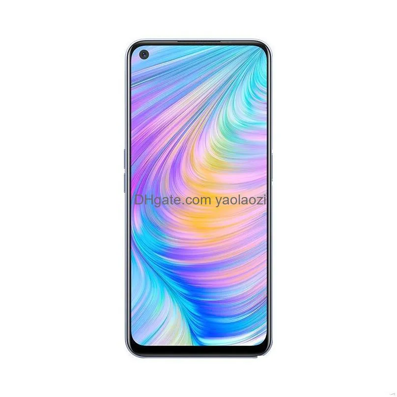 original  realme q2 5g mobile phone 6gb ram 128gb rom mtk 800u octa core android 6.5 inch full screen 48mp 5000mah face id fingerprint smart cell