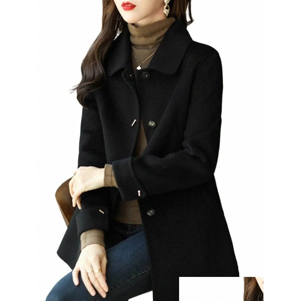 plus Size Women`s Coat Lining Cott Coats Promoti Topcoat Wide-waisted Pocket Autumn Winter Overcoat Single Breasted N34r#