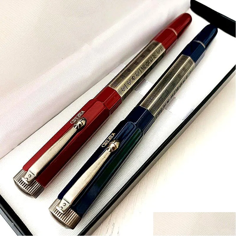 wholesale Limited Edition Inheritance Series Egypt Style Rollerball Pen Unique Metal Carving Writing Ballpoint Pen Office School Supplies With Serial