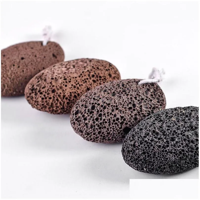 Bath Brushes, Sponges & Scrubbers Natural Exfoliator Foot Stone Dead Skin Pumice Feet Care Spa Volcano Pedicure Tool Masr Drop Deliver Dh8Qc