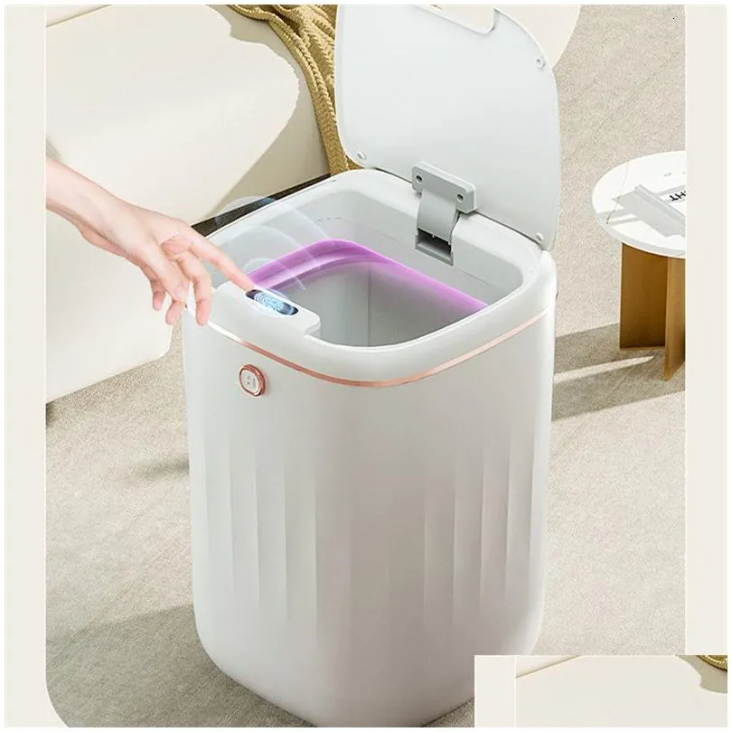 Waste Bins 20/24L Intelligent Garbage Bin With Matic Waterproofing Electric Large Capacity Kitchen Bathroom Toilet Sensor Drop Delive Dhsyg