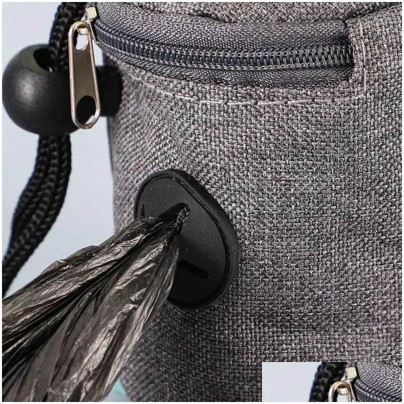 pet training waist bag cat dog treat pouch bags snack feeders pockets outdoor multifunction oxford cloth puppy food organizer