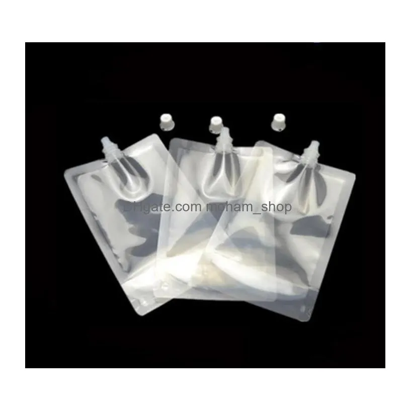other kitchen dining bar 500pcs 250-500ml stand-up plastic drink packaging bag spout pouch for beverage liquid juice milk coffee ba