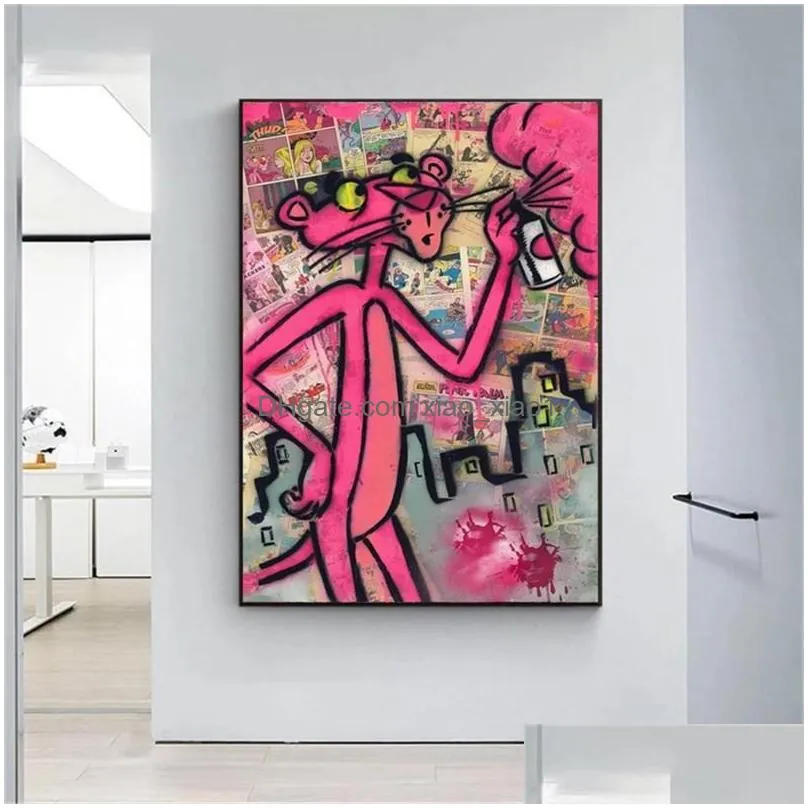 Paintings Iti Canvas Painting Colourf Posters And Prints Street Wall Art Pictures For Living Room Bedroom Home Drop Delivery Dhhp8