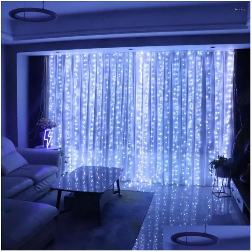 Strings Hanging Fairy Lights Tale Curtain Remote Controlled Led For Bedroom Outdoor Decor Weddings