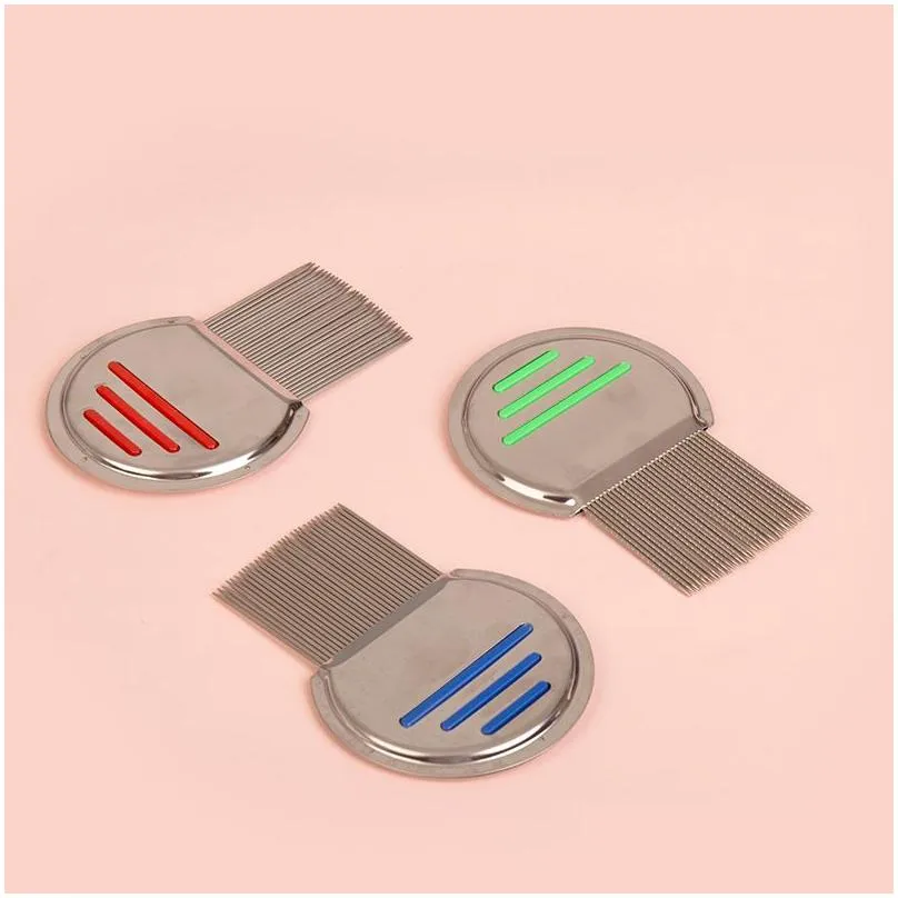 dog grooming terminator lice comb stainless steel louse effectively get rid for head lices treatment hair removes nits
