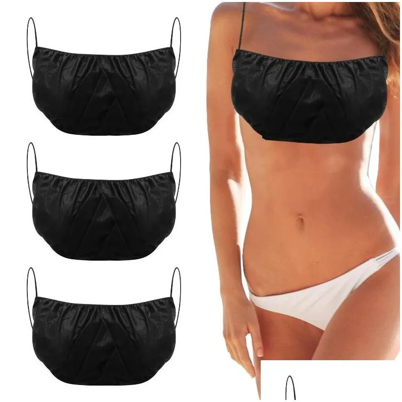 Camisoles & Tanks 50 Pieces Disposable Bras For Spray Tan Spa Salon Top Garment Underwear Womens Tanning Brassieres Lingerie Drop Del Dhhp8