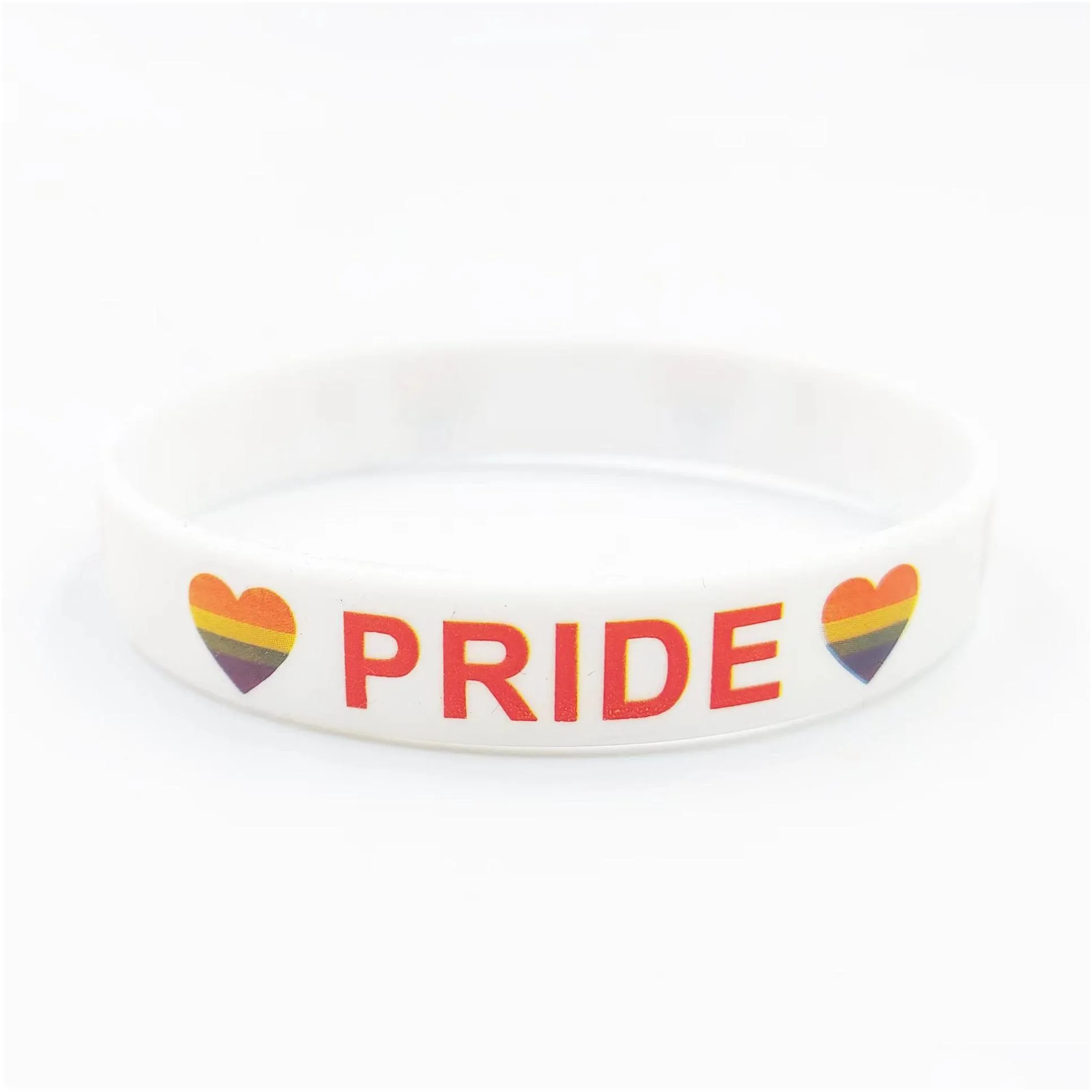 10 styles lgbt silicone rainbow bracelet party favor colorful wristband gay lesbian pride wristbands