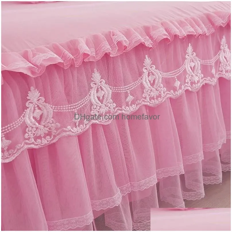 bedspread 1 piece lace bed skirt 2pieces pillowcases bedding set princess bedding bedspreads sheet bed for girl bed cover king/queen size