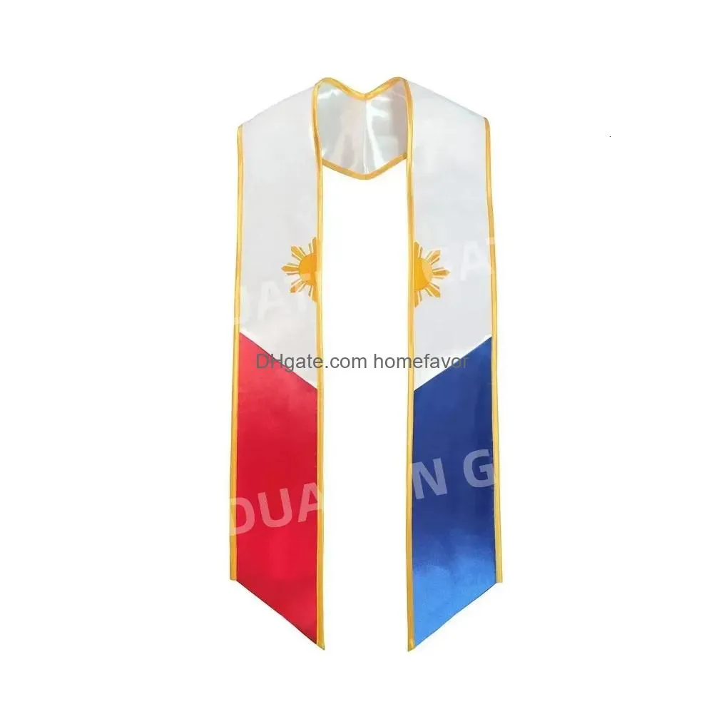 philippines graduation stole bachelor gown accessory embroidery filipino graduation sash 231227