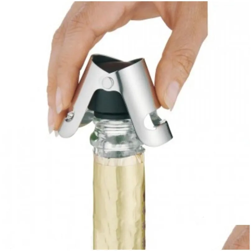 stainless steel wine stoppers vacuum sealed wine bottle stoppers plug pressing type champagne cap cover