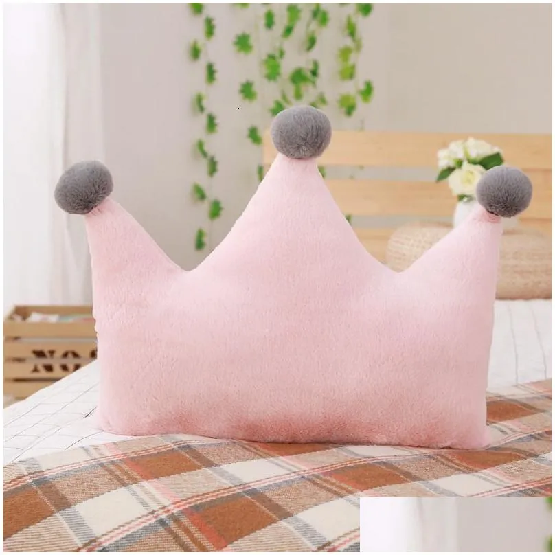 plush pillows cushions baby plush toy cartoon crown shape pillow pink cushion gift birthday party room decoration boy girls sleeping bedding pillows