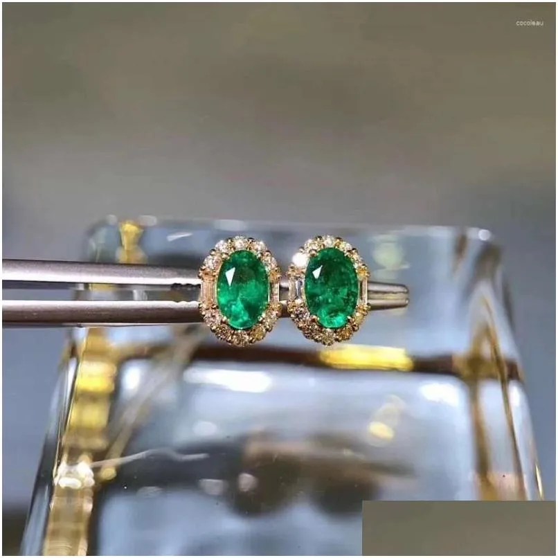 Stud Earrings KJJEAXCMY Fine Jewelry 925 Silver Natural Emerald Girl Noble Selling Ear Support Test Chinese Style