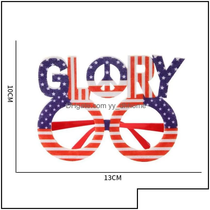 Other Festive Party Supplies Usa Patriotic Glasses Frames 4Th Of Jy Parade American Flag Independence Day Party Glass Drop Deliver