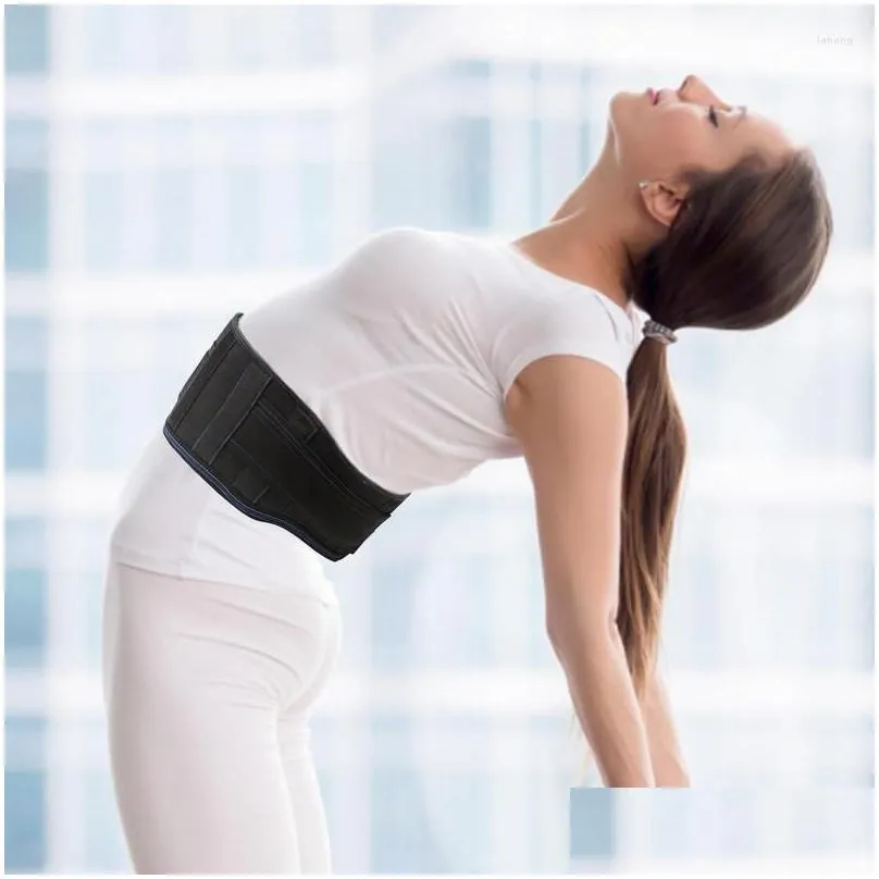 Waist Support Heating Back Brace Lower Muscle Soreness Pad With Adjustable Design Breathable Heated Braces Gift For Christmas Drop Del