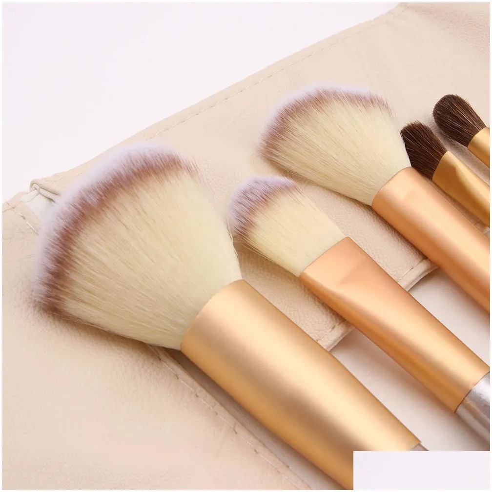 12pcs/set High Quality Makeup Brushes Kit Wood Handle Portabel Travel Toiletry with Retail Makeup Bag