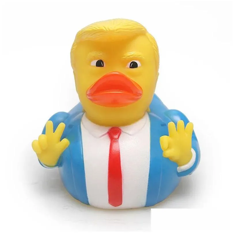 Creative PVC Flag Trump Duck Party Favor Bath Floating Water Toy Party Supplies Funny Toys Gift