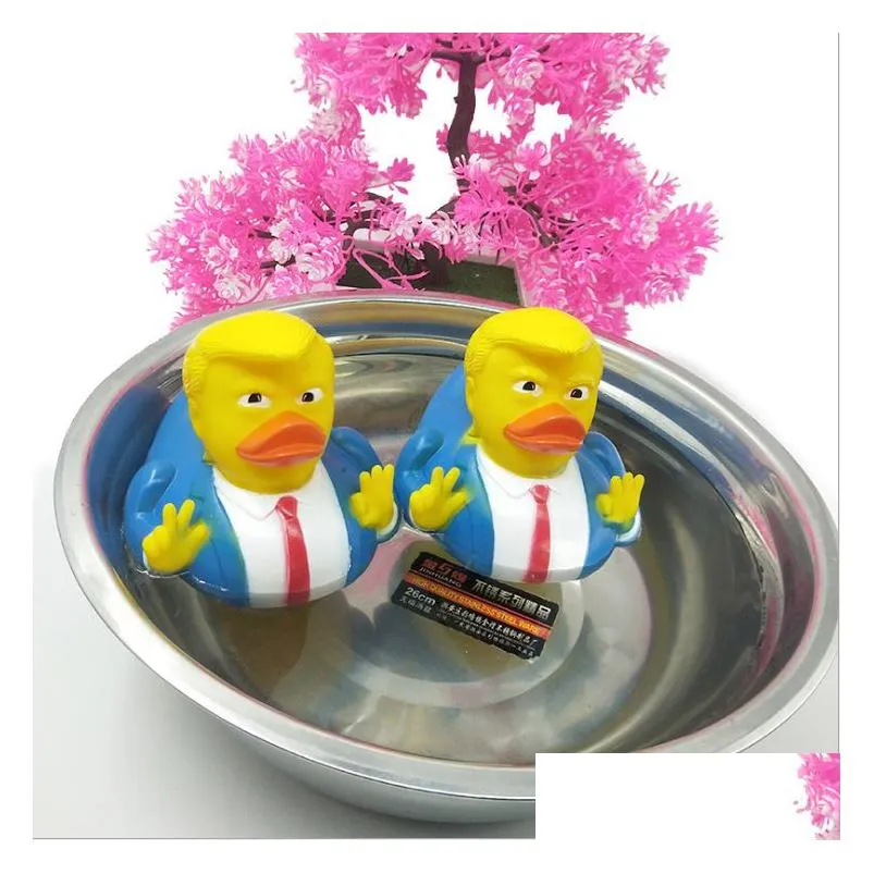 creative pvc trump ducks bath floating water toy party supplies funny toys gift