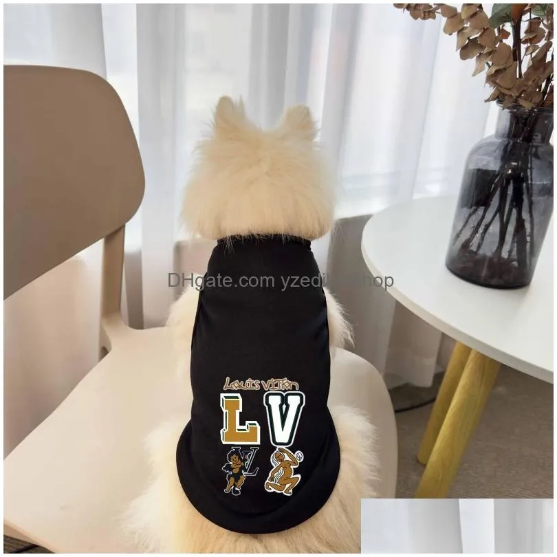 cat and dog print pet summer vest cute and fashionable pet clothing s-xxl clothing for small and medium-sized dogs