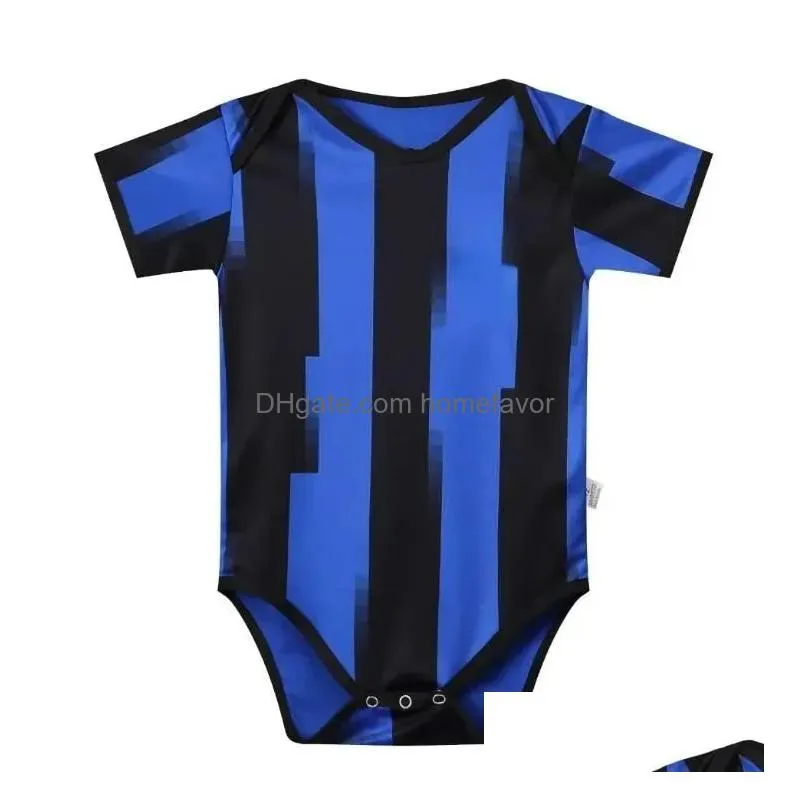 23 24 baby football kit barcelona home football childrens kit world cup kit crawling shirt for girls and boys 9-18 months