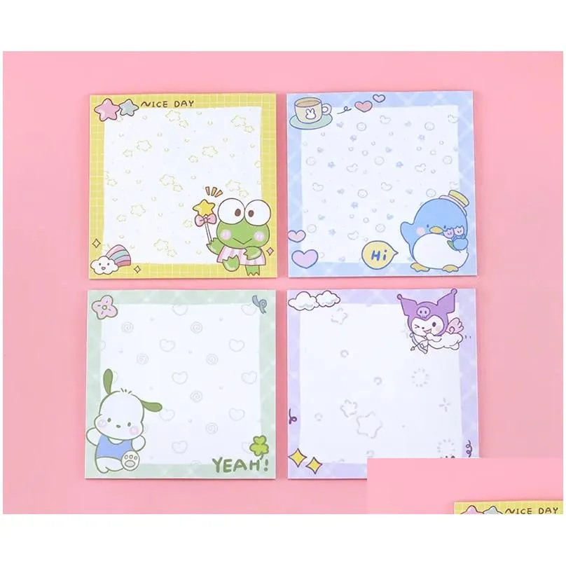 wholesale Sheets Cute Cartoon Memo Pad Kawaii Sticky Notes Girl Diary DIY Decorative School Notebook Japanese Stationery