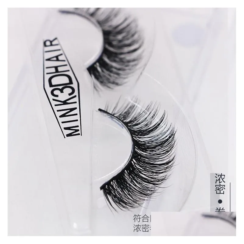 3D Mink False Eyelashes 13-15MM Crisscross Thick Long Handmade Fake Lashes Eyelash Extensions Eye Makeup Normal F Series