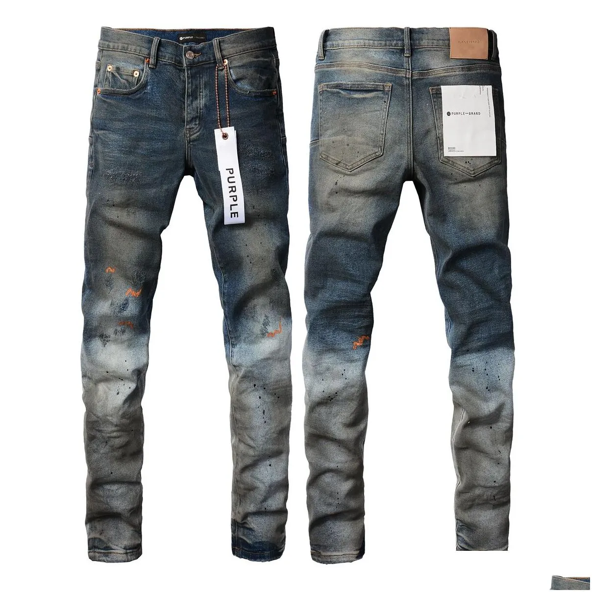 Mens Purple Jeans Designer Jeans Fashion Distressed Ripped Bikers Womens Denim cargo For Men Black Pants