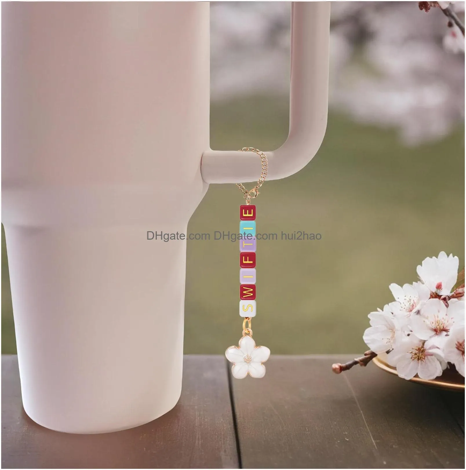 Other Drinkware Letter Charm Accessories For 40Oz Cup Initial Name Id Personalized Handle Tumbler Wll2204 Drop Delivery Home Garden Ki Dhdz0