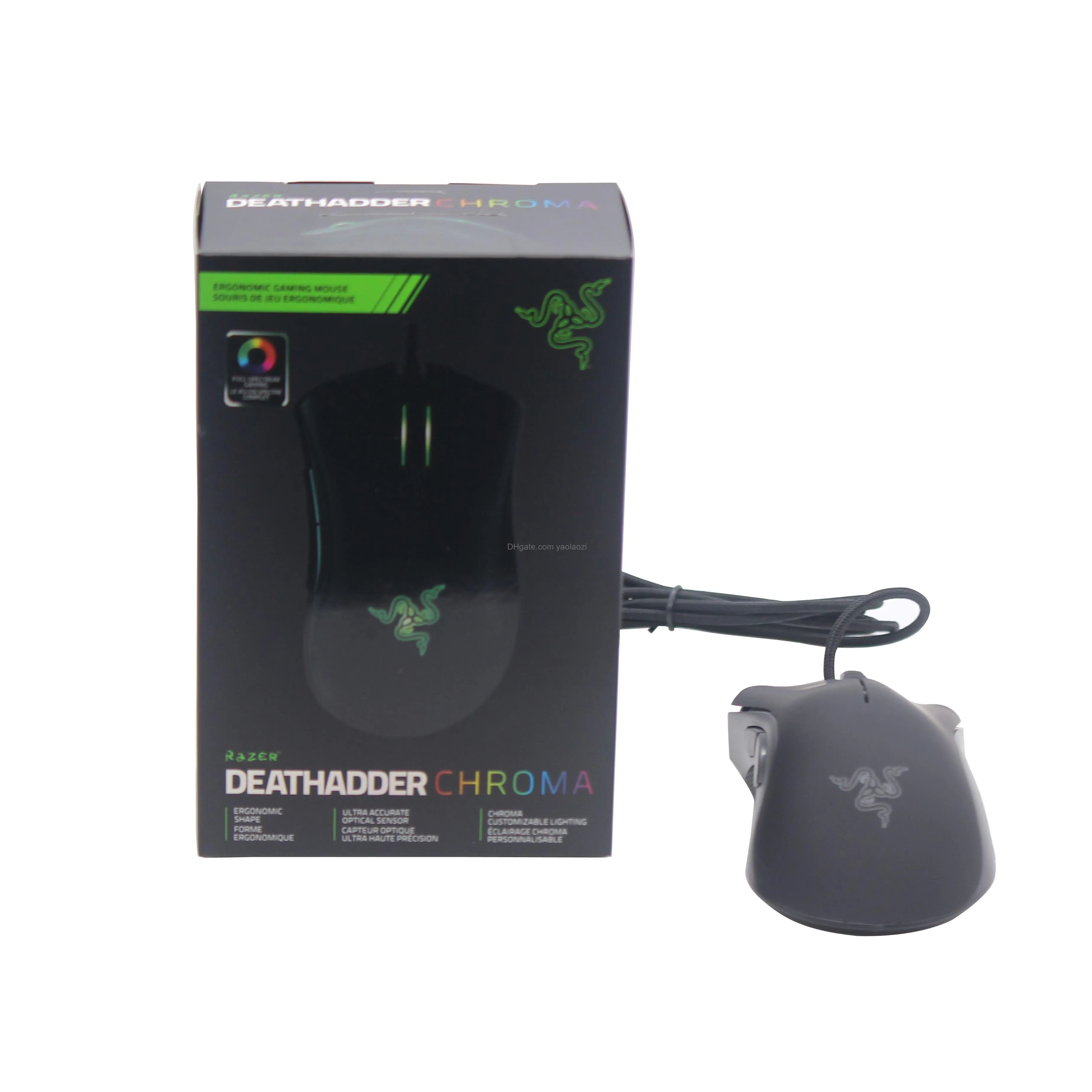  razer deathadder chroma usb wired optical computer gamingmouse 10000dpi sensor mouserazer mouse gaming mice