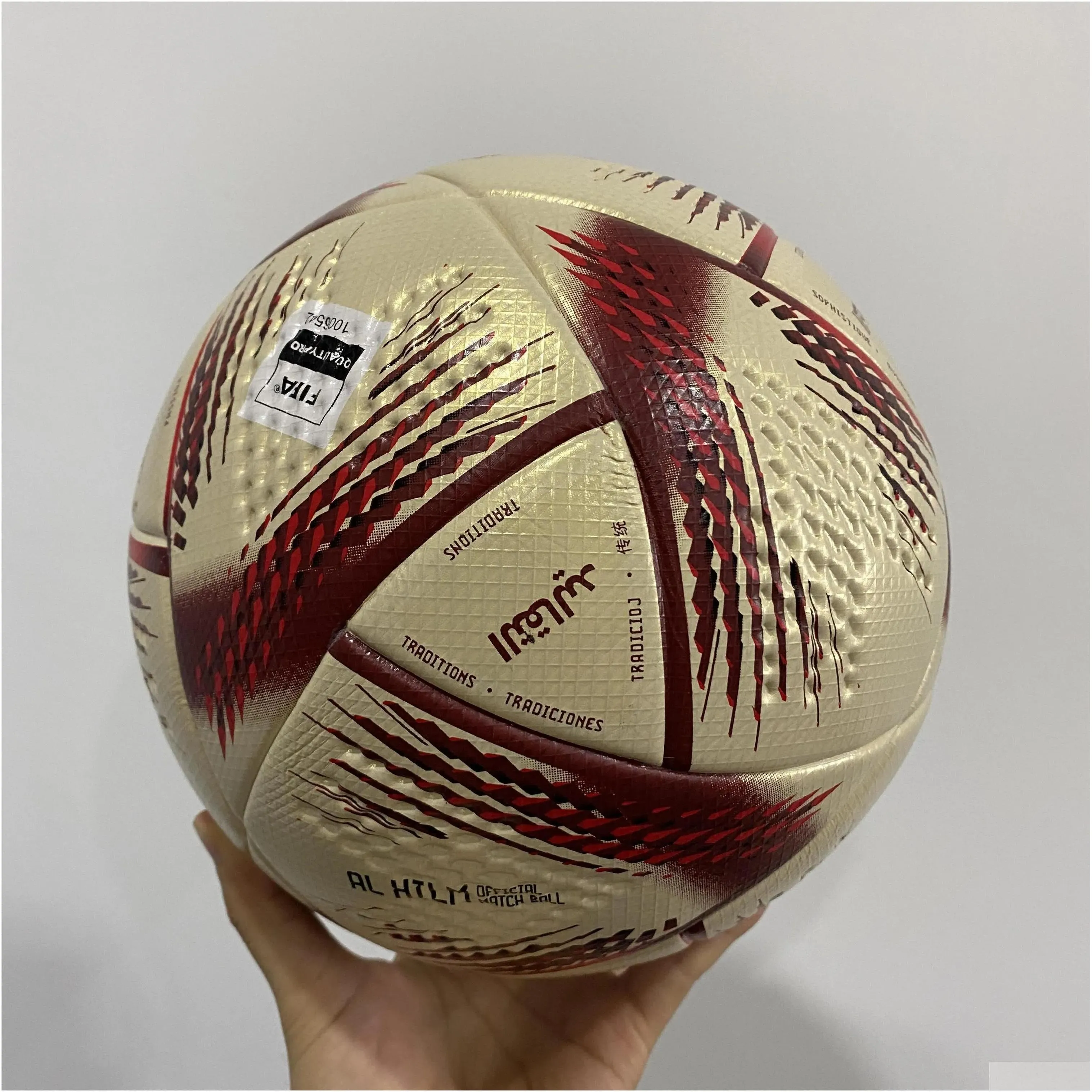 Soccer Balls Wholesale 2022 Qatar World Authentic Size 5 Match Football Veneer Material AL HILM And AL RIHLA JABULANI BRAZUCA32323