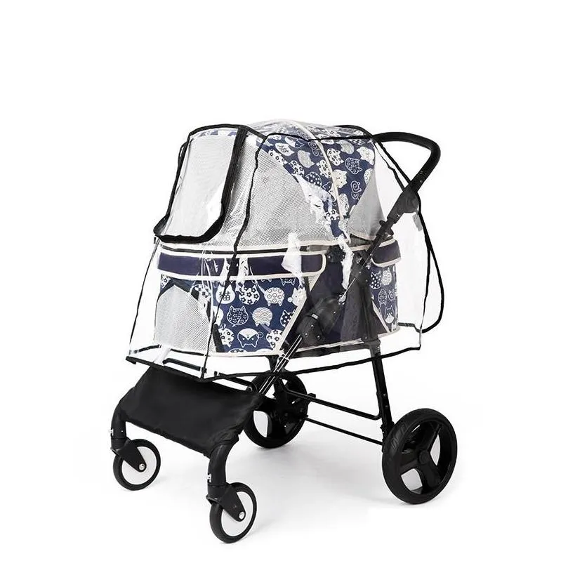 Cat Beds & Furniture Pet Cart Dog Carrier Stroller Er Puppy Rain For Accessories1 Drop Delivery Home Garden Supplies Dh4Mm