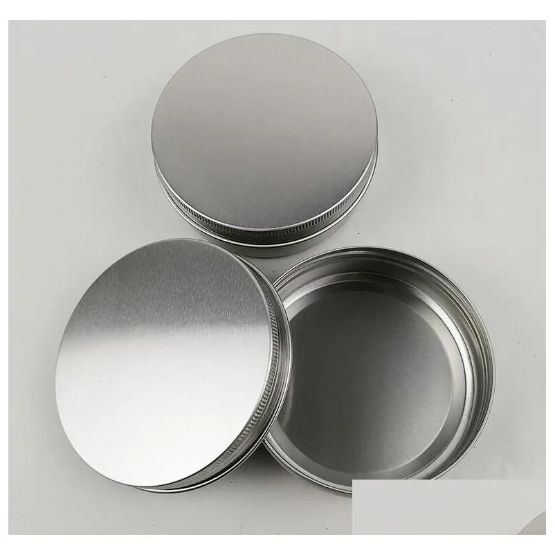 Packing Bottles Wholesale 100Ml 100G Mti-Colored Round Aluminum Cans Screw Lid Metal Tins Jars Empty Slip Slide Containers294 Drop Del Dhqwn