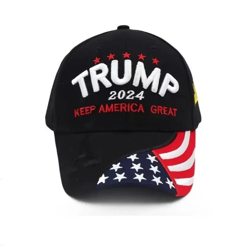 2024 trump hats american presidential election baseball caps adjustable speed rebound cotton sports hats