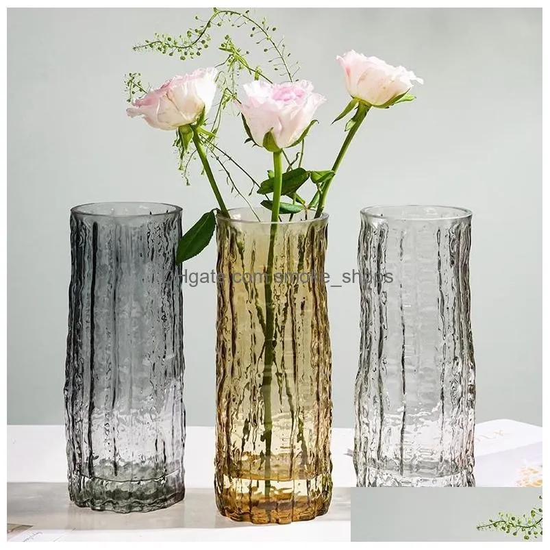 ins glacier rock glass vase room decor garden pots and planters nordic home living luxury living room decoration gift