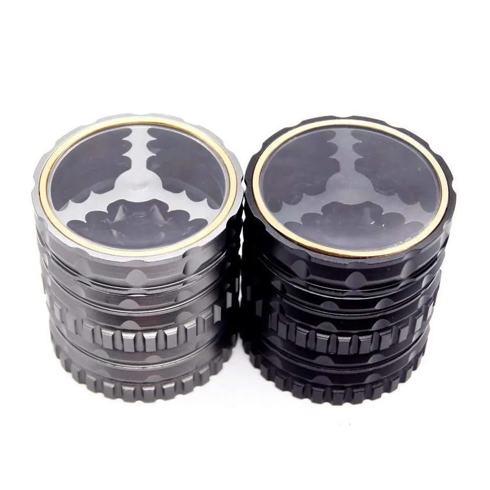 smoking 2.5 Inches 5 layers Herb grinders Aluminum Alloy Spice Mill Crusher smoke accessories Manual tobacco grinder