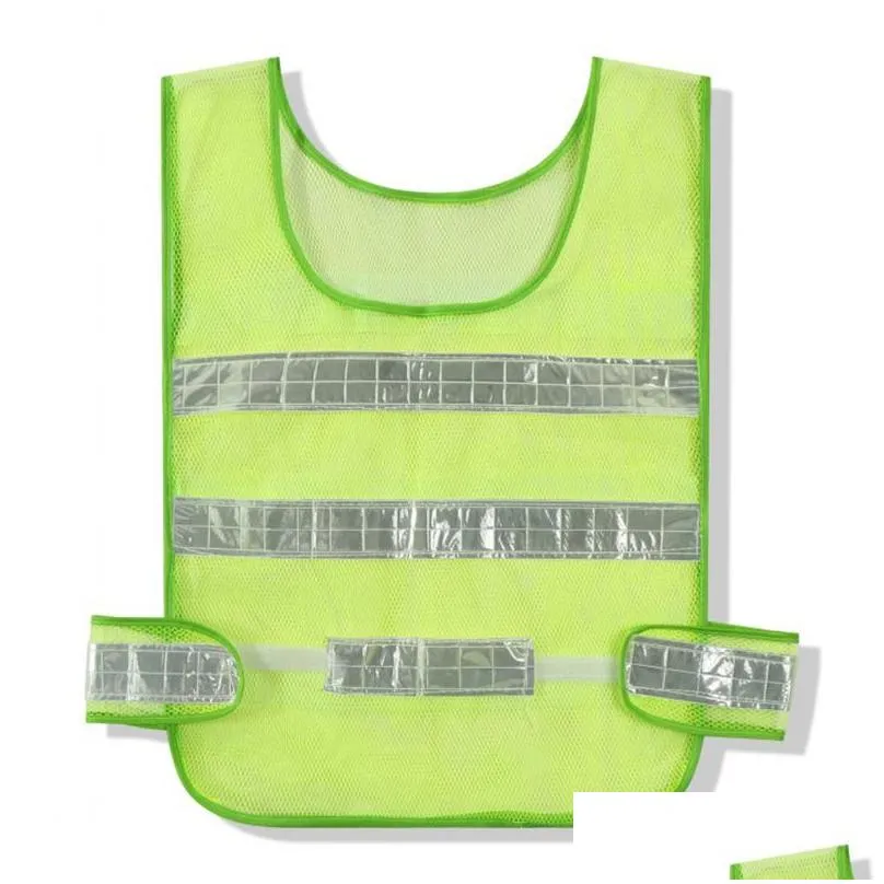 wholesale reflective safety vest clothing 3 color hollow grid vest high visibility warning safety working construction traffic vests
