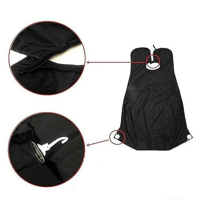 Beard Catcher Bib Beard Apron Men Shaving Trimming Waterproof Non-Stick Cape Grooming Cloth with Suction Cup