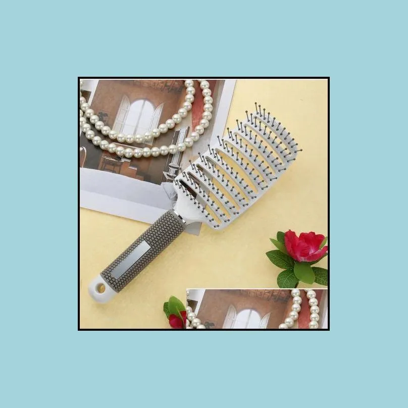 professional combs nylon  hair brush round detangle hair brush hairdresser comb wet curly detangle hairbrush