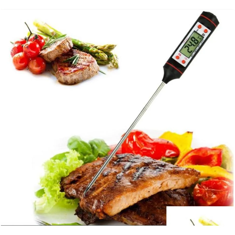 stainless steel bbq meat thermometers kitchen digital thermometers cooking food probe electronic thermometer barbecue kitchen tools