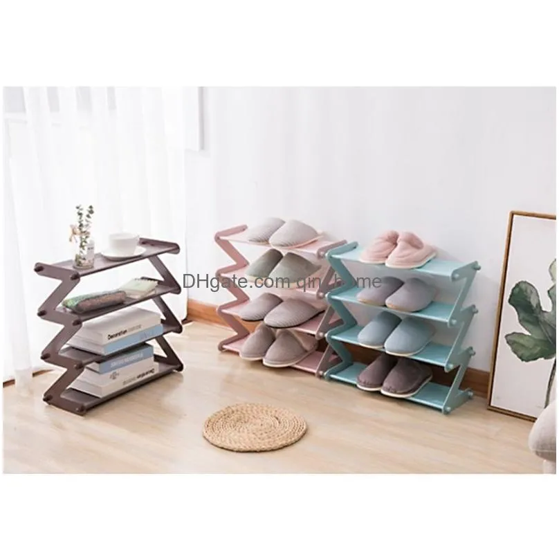 multi-layer cabinet shoe rack for shoe cupboard foldable shoe organizer holder book shelf storage organizers high heels rack 210306