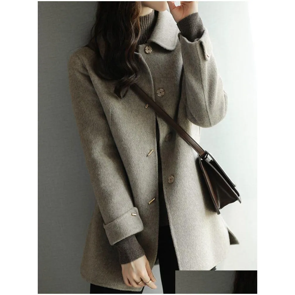 plus Size Women`s Coat Lining Cott Coats Promoti Topcoat Wide-waisted Pocket Autumn Winter Overcoat Single Breasted N34r#