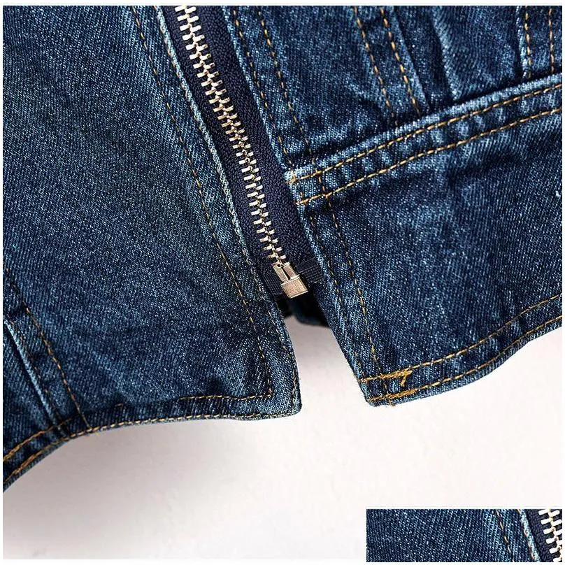 plus Size Harajuku Oversized Tassel Applique Jeans Jacket 3XL 5XL Korean Zipper Fly Casual Jean Outwear Streetwear Denim Coat 00Iw#