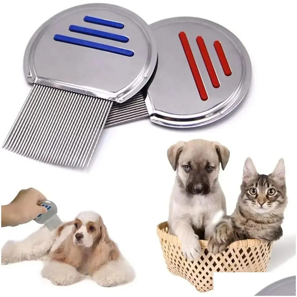 dog grooming terminator lice comb stainless steel louse effectively get rid for head lices treatment hair removes nits