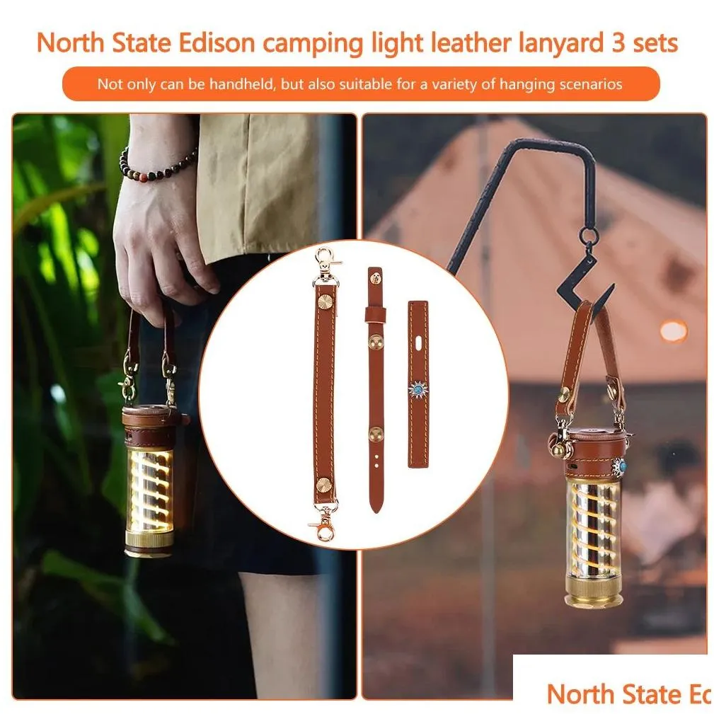 Tools 3pcs Camping Light Lifting Rope Portable Vintage Decorative Hanging Rope Tear Resistance Accessories for BAREBONES Edison Lamp