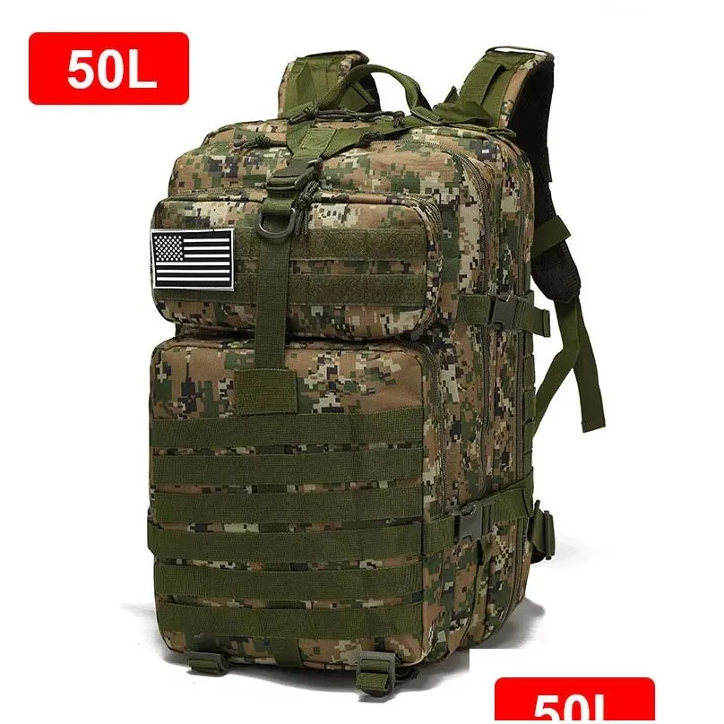 Bags 30L/50L Camouflage Backpack Men Large Capacity Army Tactical Rucksack Outdoor Softback Camping Fishing Bag Hiking Hunting Pack