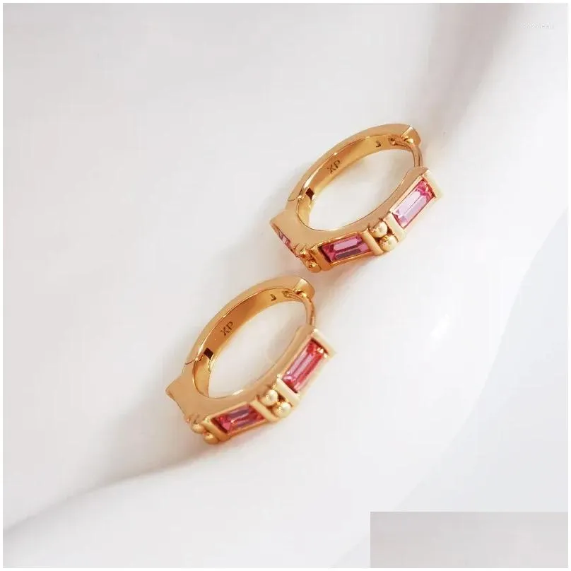 Hoop Earrings Crystals From Austria Gold Color For Women Christmas Bijoux Gift Hoops Jewelry Female Hanging Earing Girls Gifts