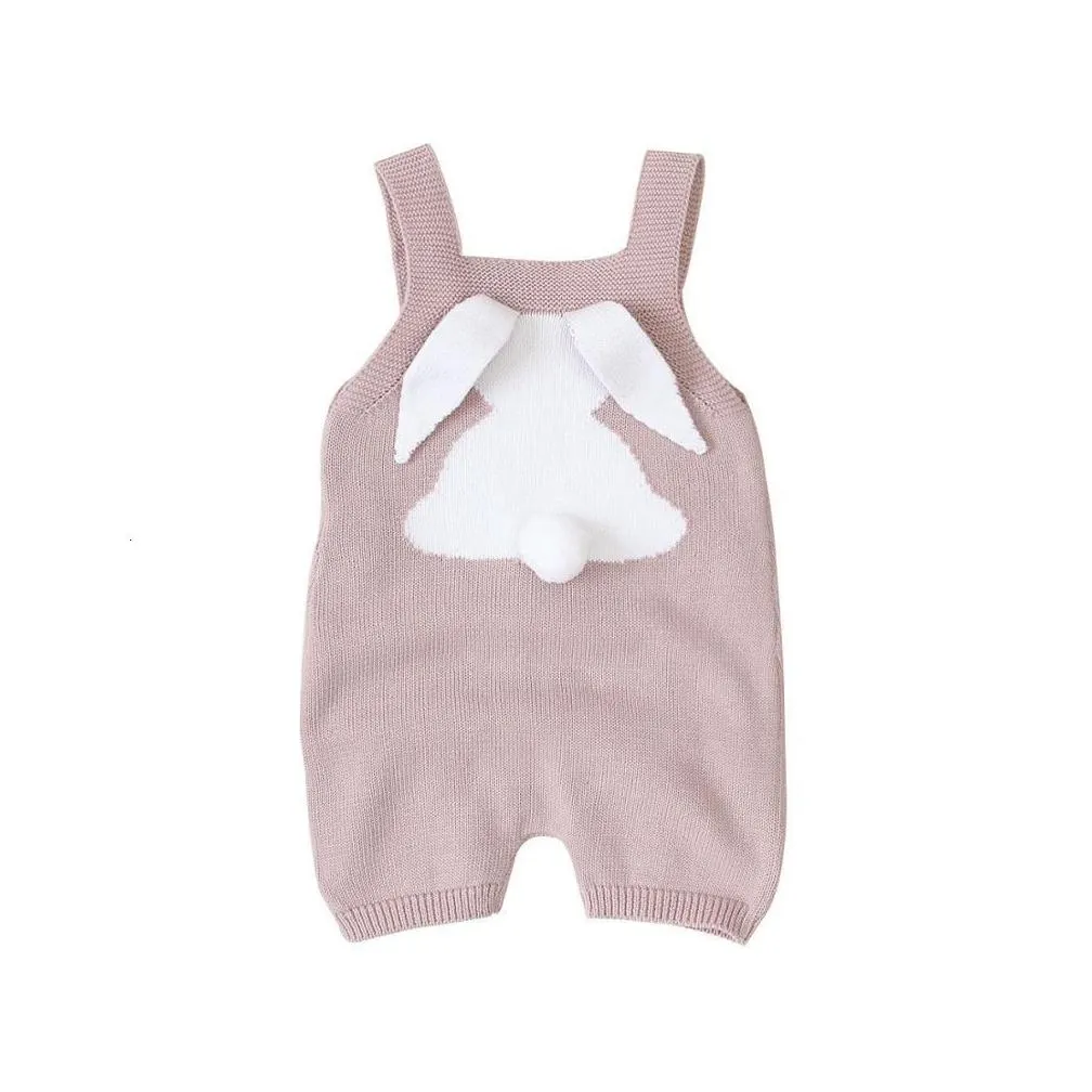 rompers baby rompers rabbit knitted clothes born boys bunny girl jumpsuits infant bebes mother kids easter outfit costume 230811