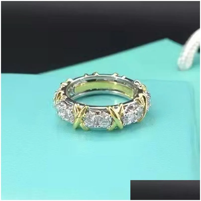 New designer ladies ring with Diamonds Fashion Rings for Women Classic Jewelry Gold Plated Rose Wedding Holiday Gifts