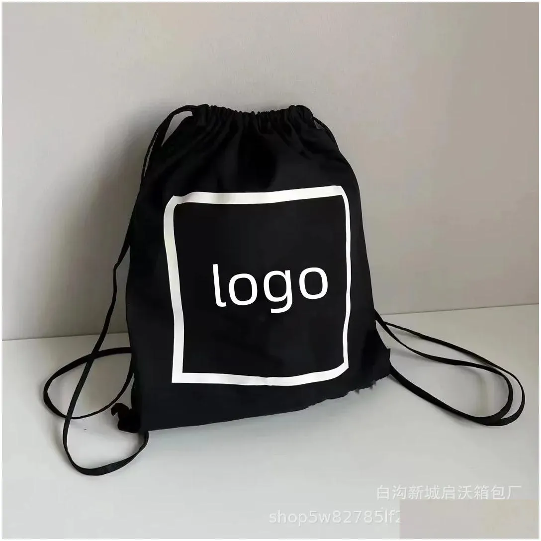 Designer Women`s Fashion Black White Canvas Bag Classic Logo Printed Backpack Large Capacity Shopping Bag Single Shoulder Bag Beach Portable Environmental